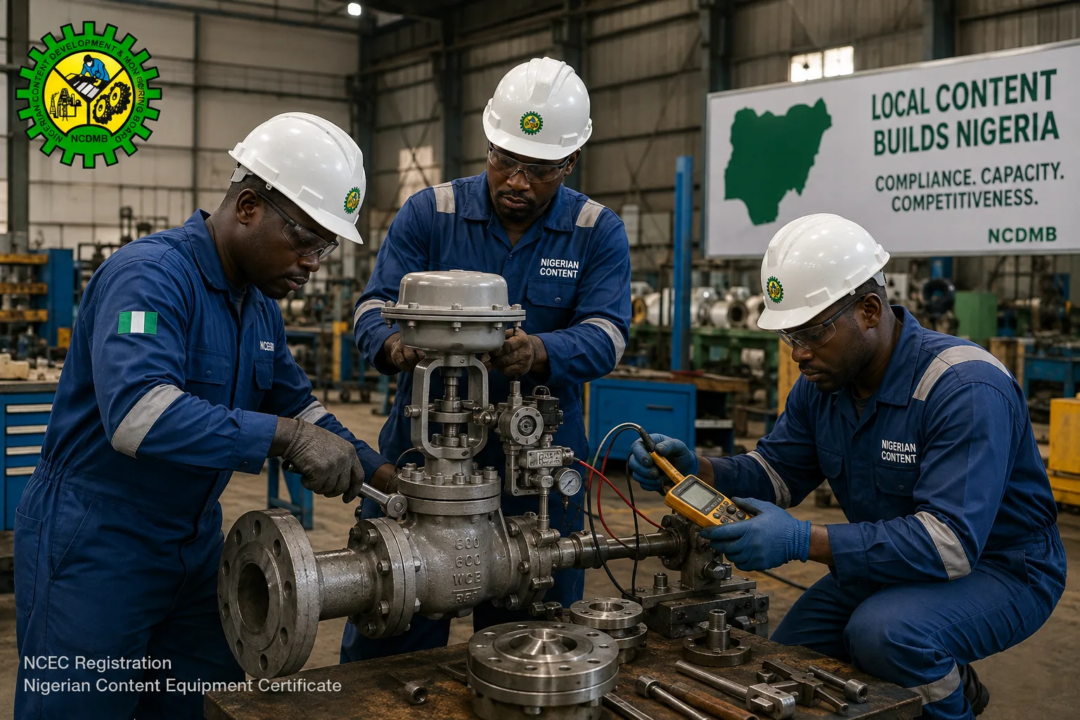 NCEC certificate registration for Nigerian oil and gas equipment companies