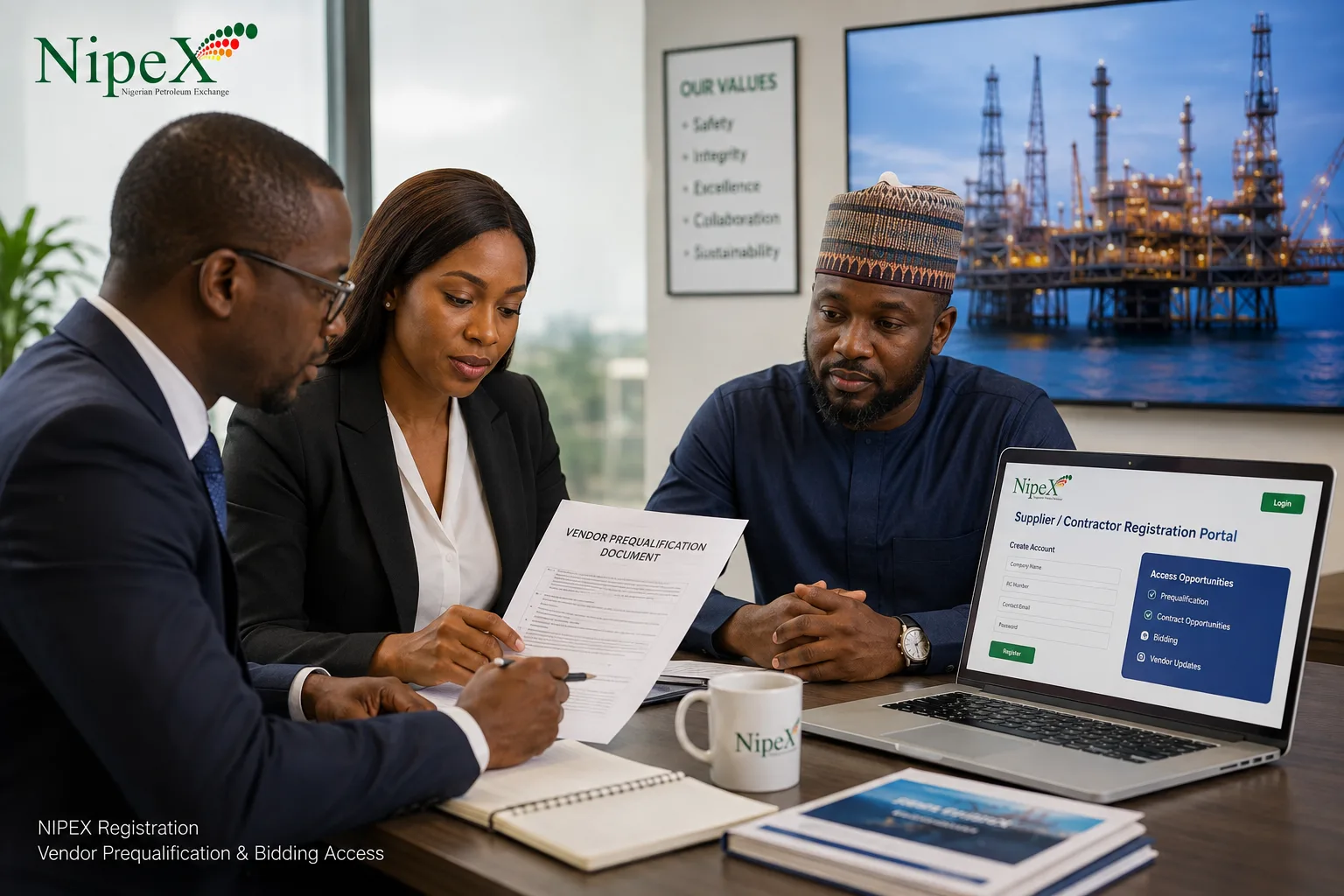 NIPEX registration for supplier prequalification and oil and gas tender access in Nigeria